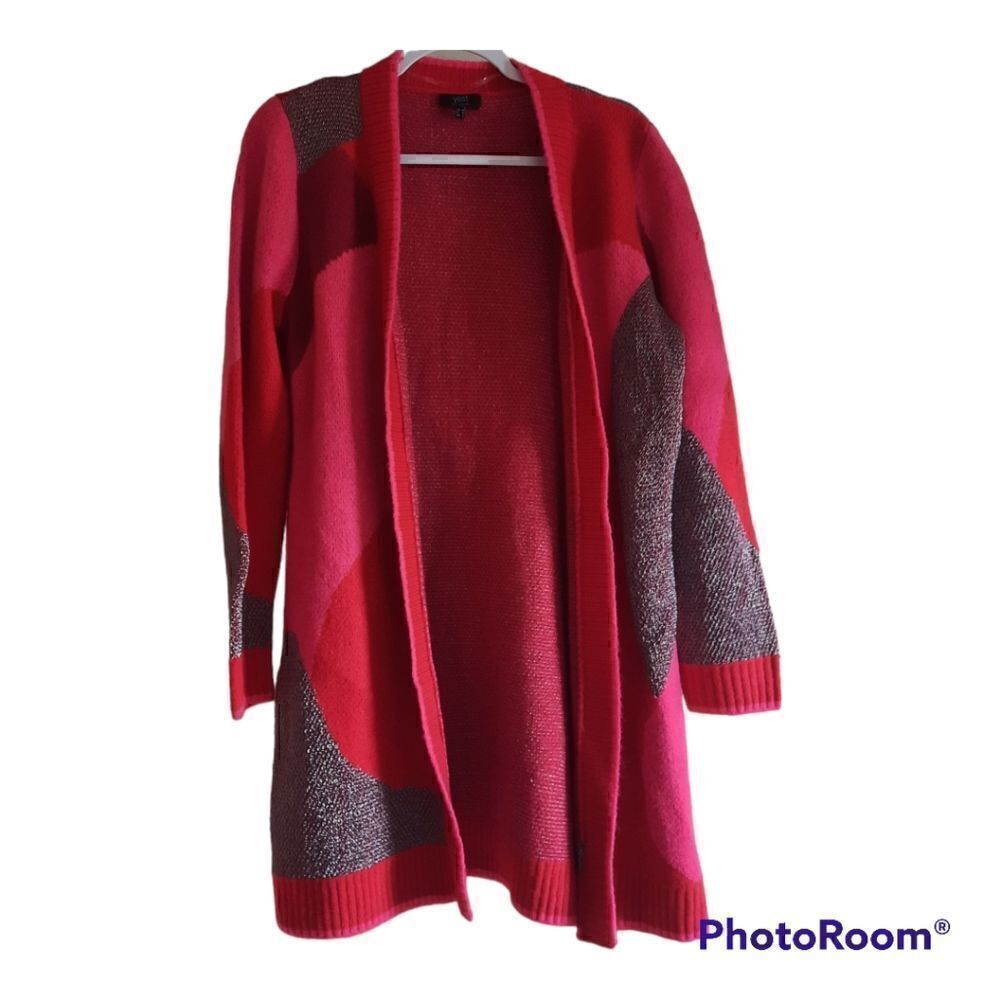 Yest Colorblock Open Front Duster Cardigan